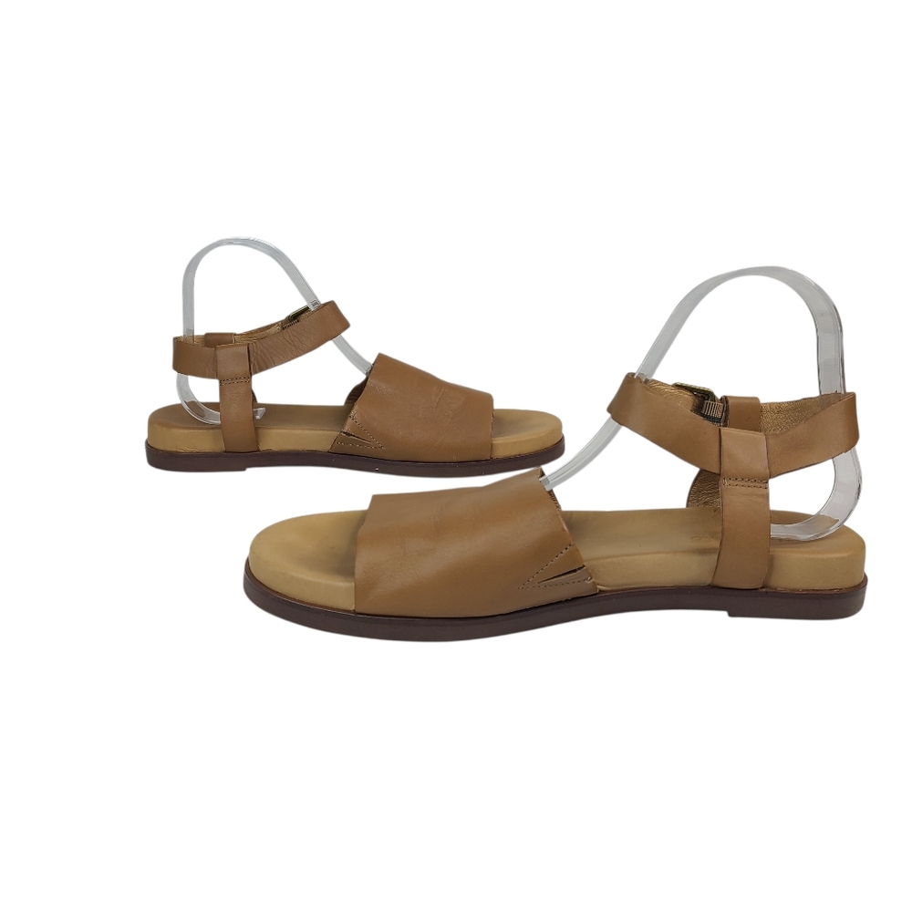Madewell The Noelle Brown Leather Ankle Strap Comfort Sandals Size 9.5 - Picture 4 of 11